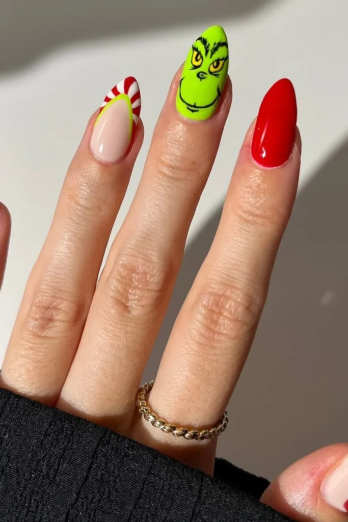Grinch Pudding Nails