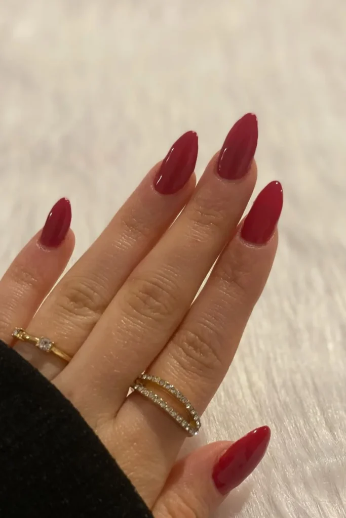 Bold red nails