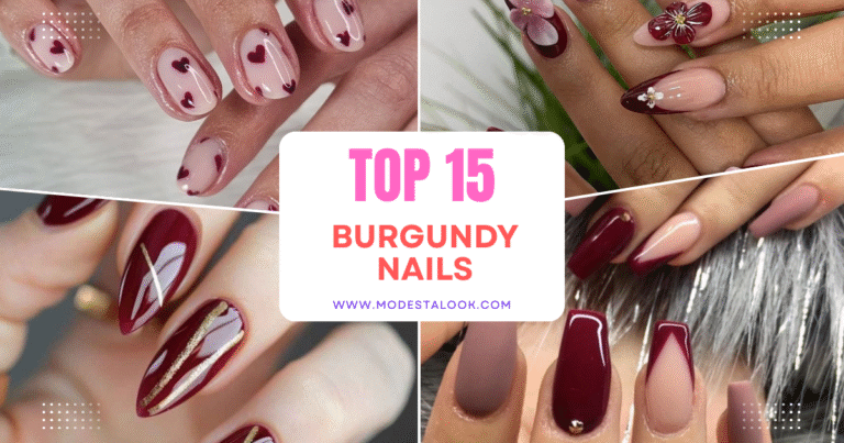 Burgundy Nails