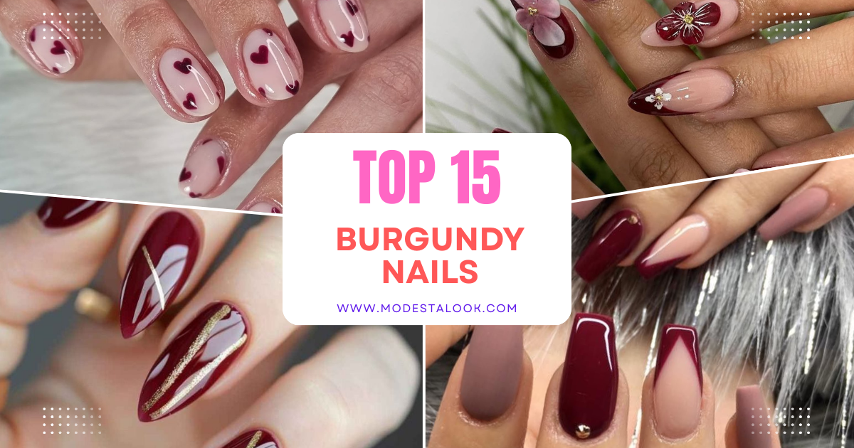 Burgundy Nails