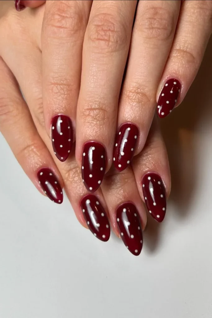 Cherry Brown Pastel Dots