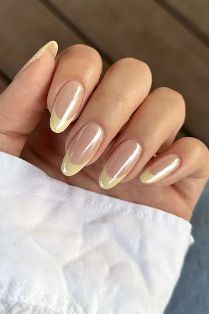 Classic French Tips with a Twis