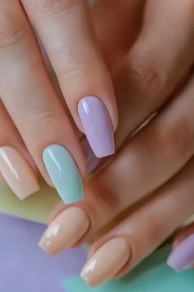 Color Block Nails