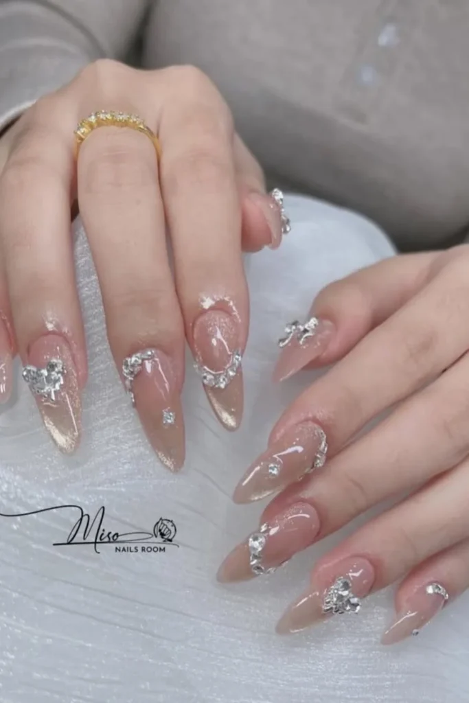 Crystal-Embellished Nails