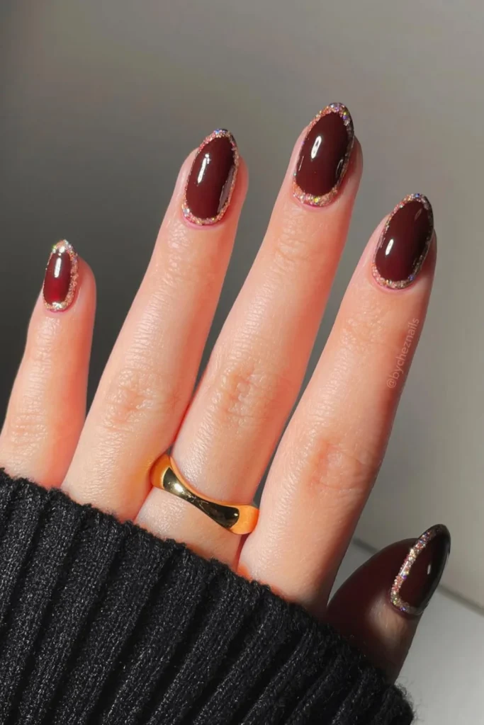 Glitter glam nails