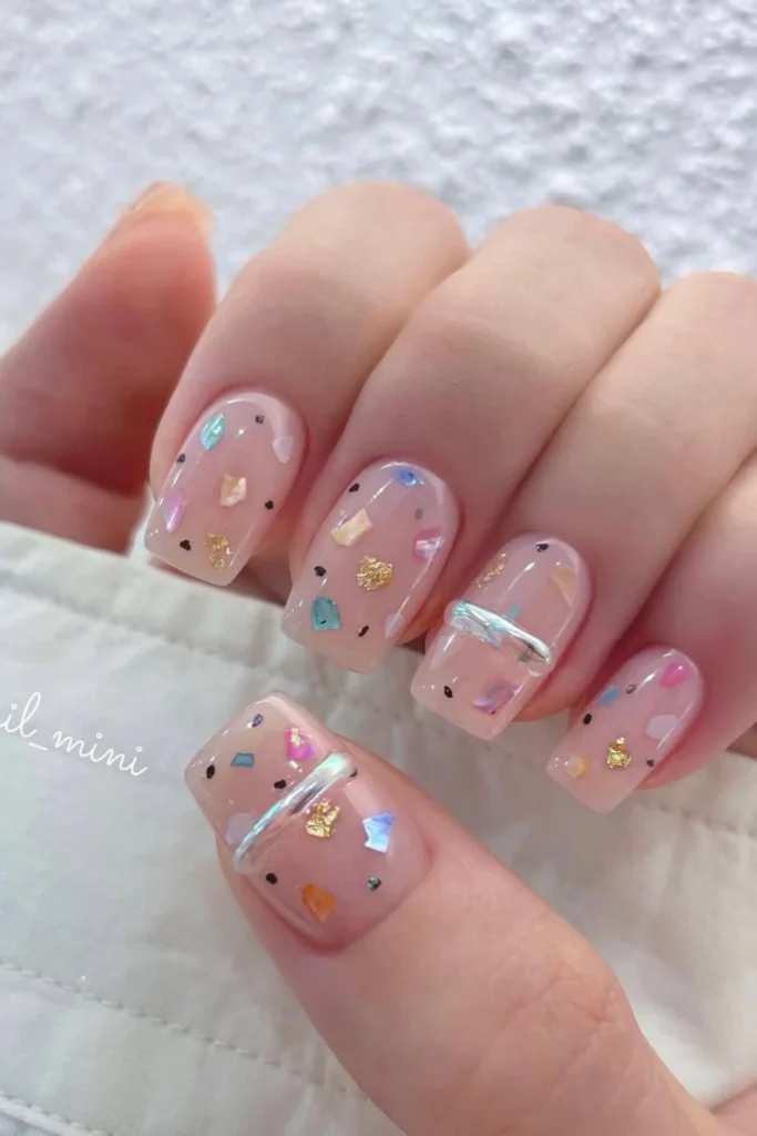 Glitter glam nails