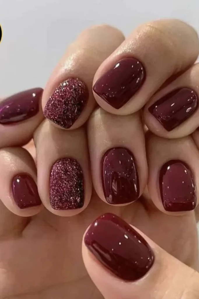 Glittery Burgundy