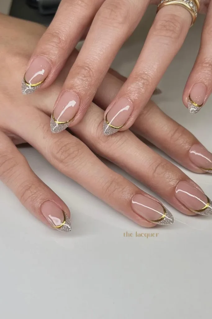Glittery Gold Tips