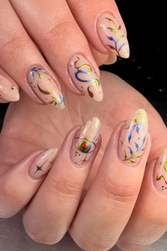 Gradient Witchy Nails
