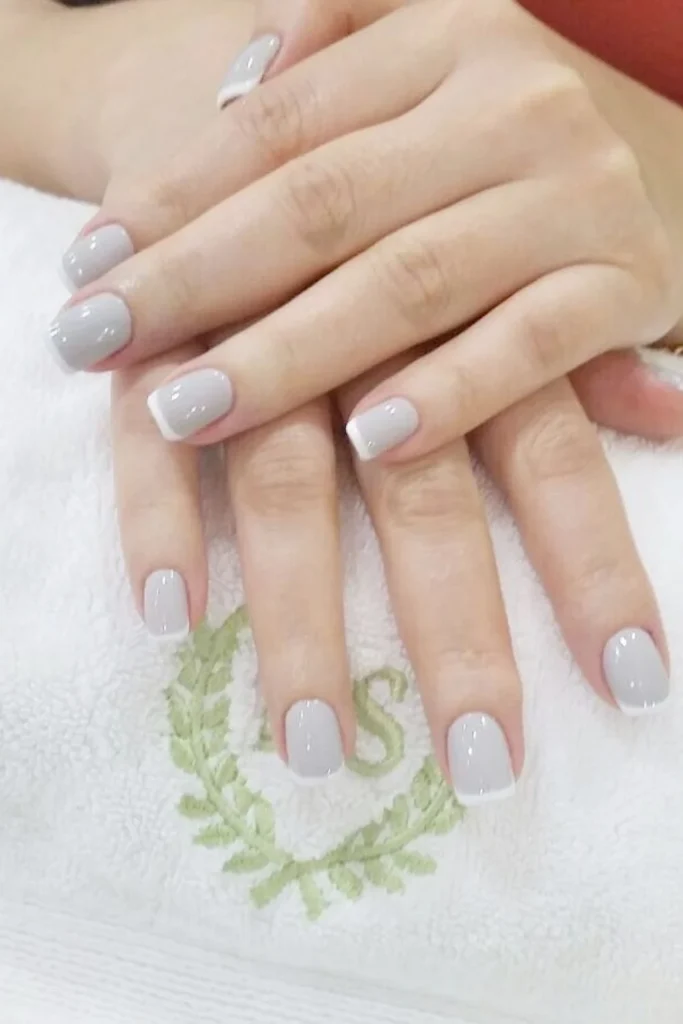 Grey French Tips
