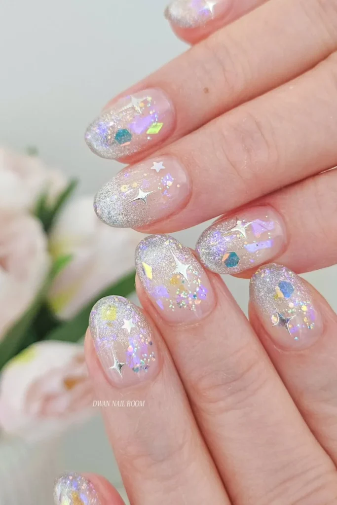 Iridescent Cat Eye Nails