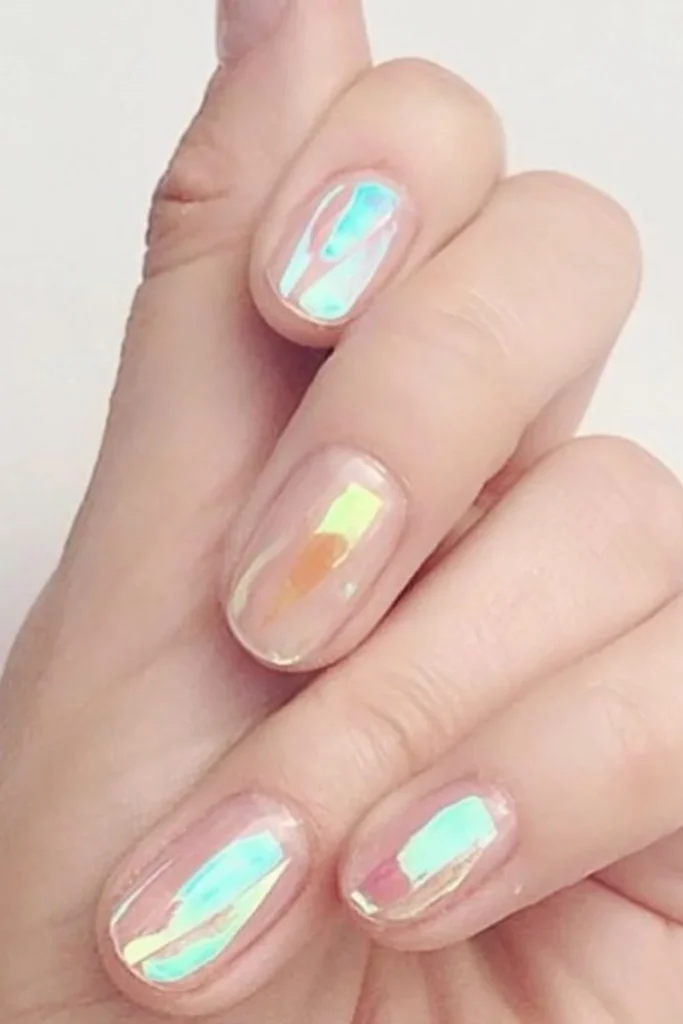 Iridescent Glitter Tips