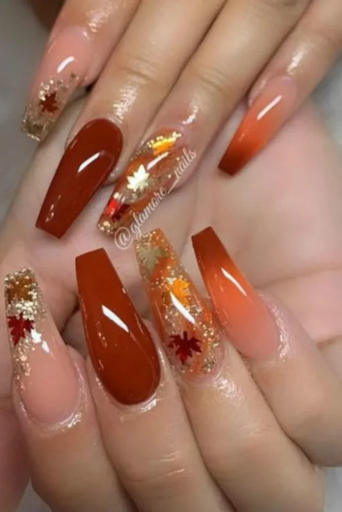 Ombre Fall Leaves
