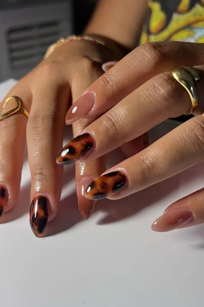 Ombre Tortoise Nails