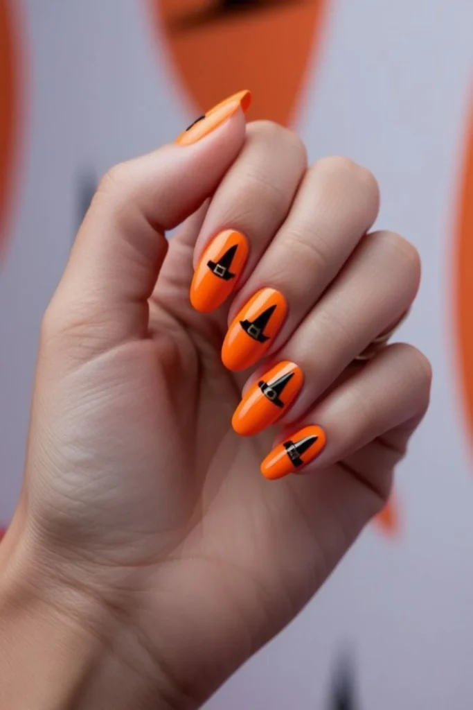Witch Hat Accent Nails
