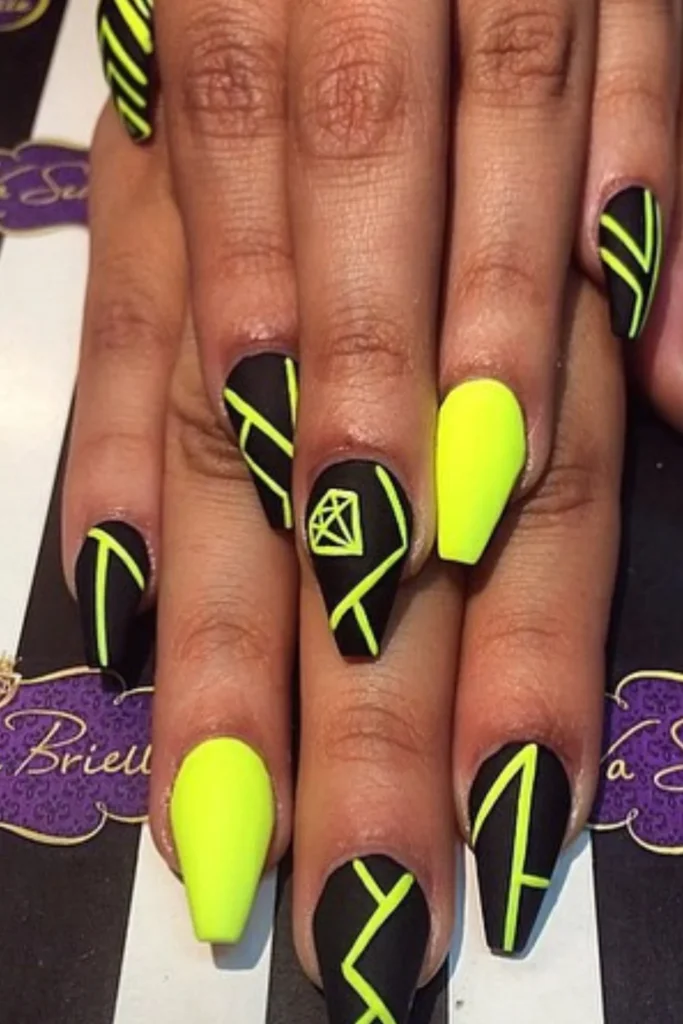 Black and Neon Contrast