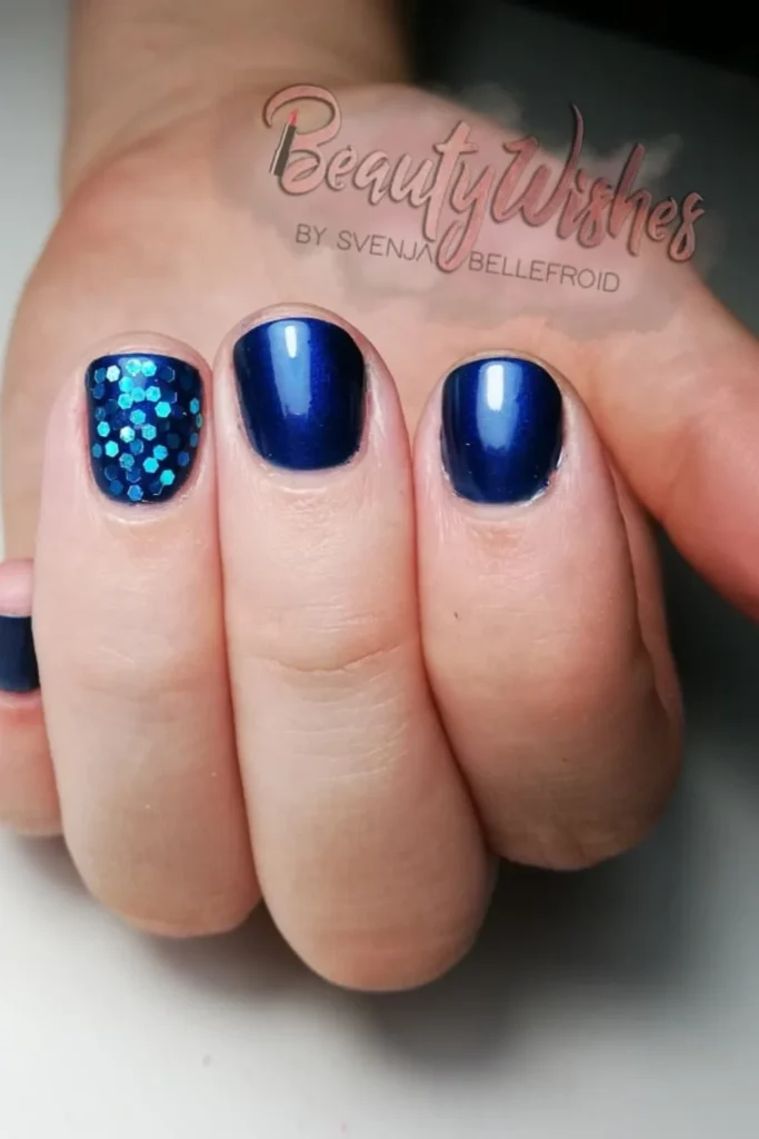 Dark Blue Glitter Glam