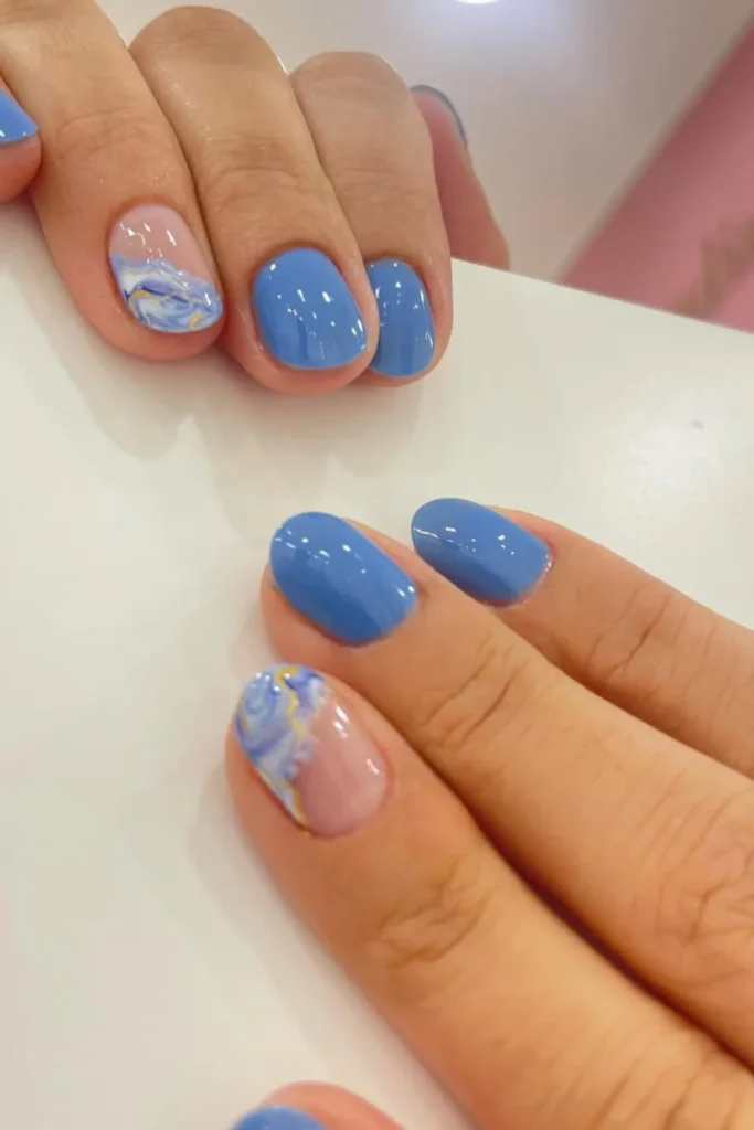 Dark Blue Marble Effect