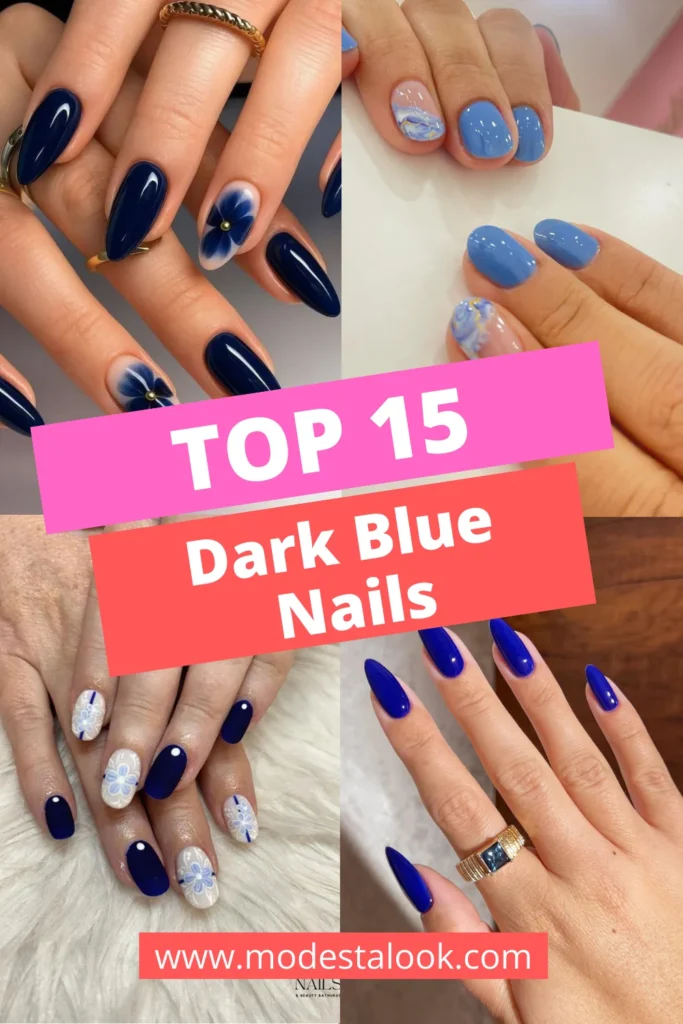 Dark Blue Nails Ideas