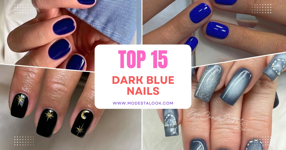 Dark Blue Nails