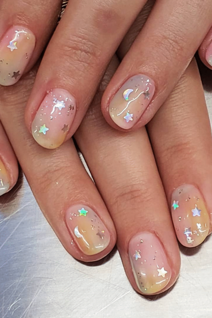 Dreamy Watercolor Moons