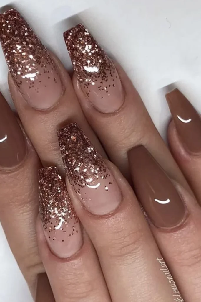 Glittering Brown Tips