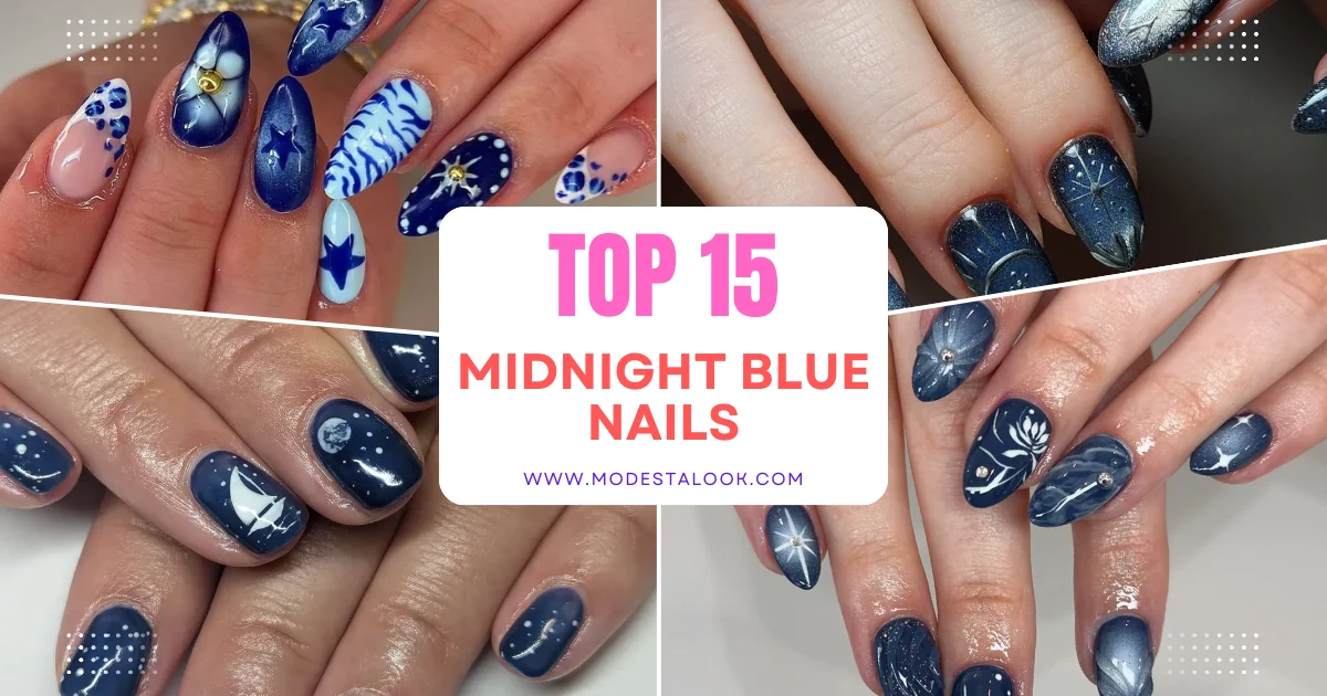 Midnight Blue Nails