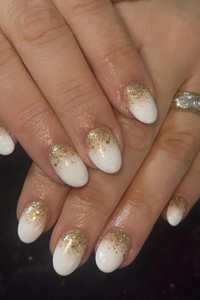 Ombre Brown with Gold Glitter