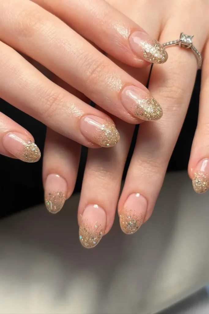Rose Gold Glitter Fade