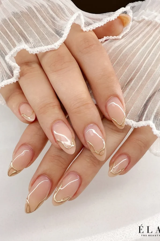 Textured Gold Lines