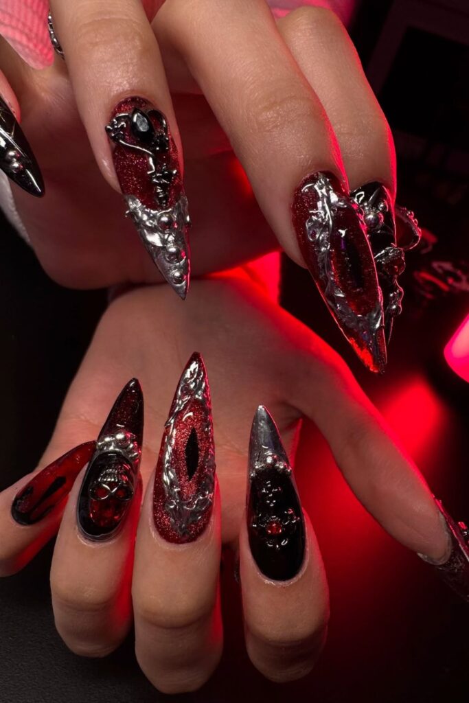 Metallic Zombie Chic Nails