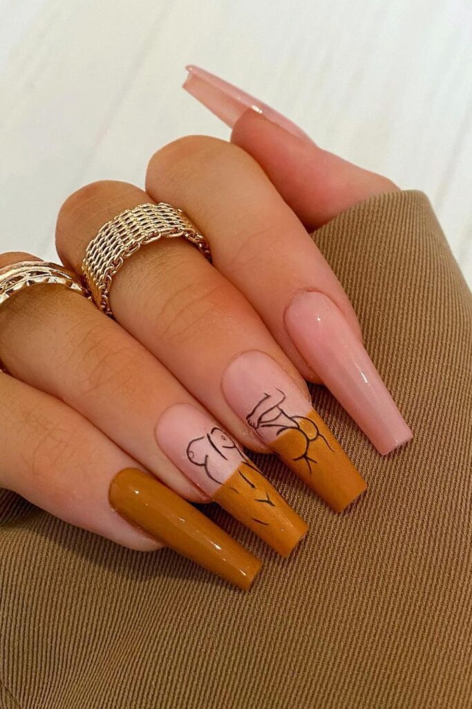 Abstract Bat Silhouettes Nails