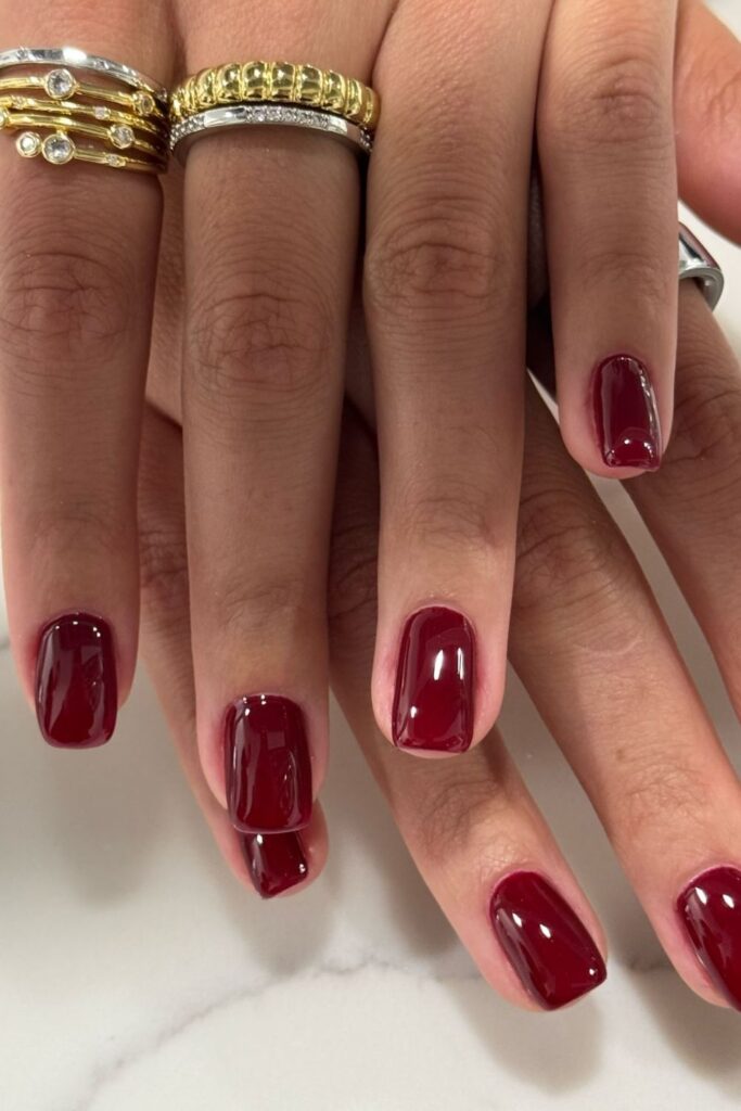 Bold Cherry Red Nails