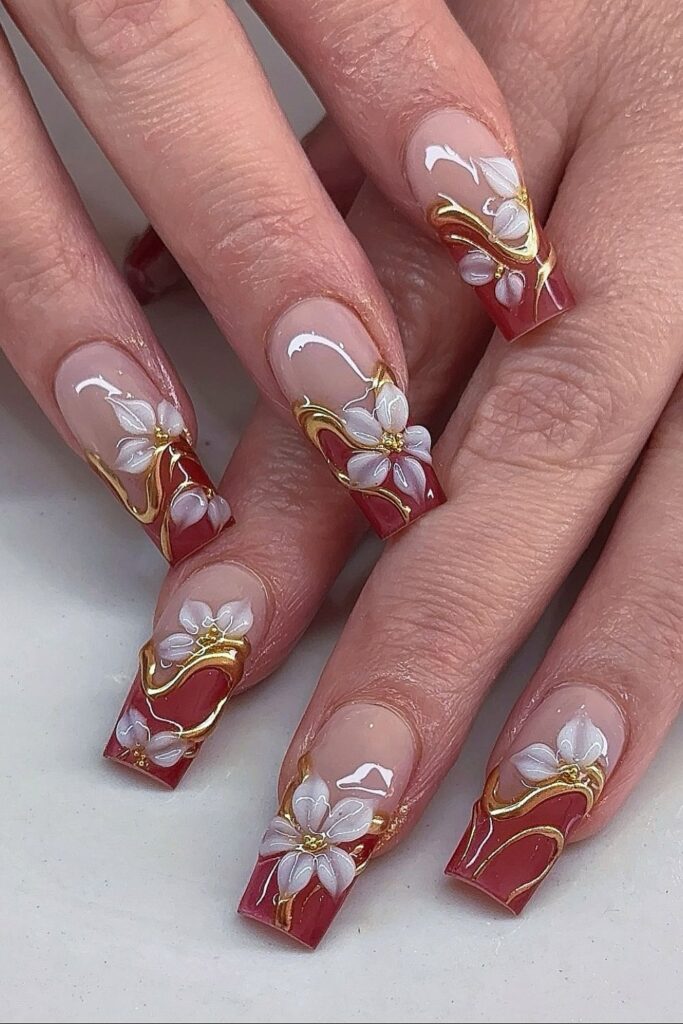 Bold Crimson Red Nails