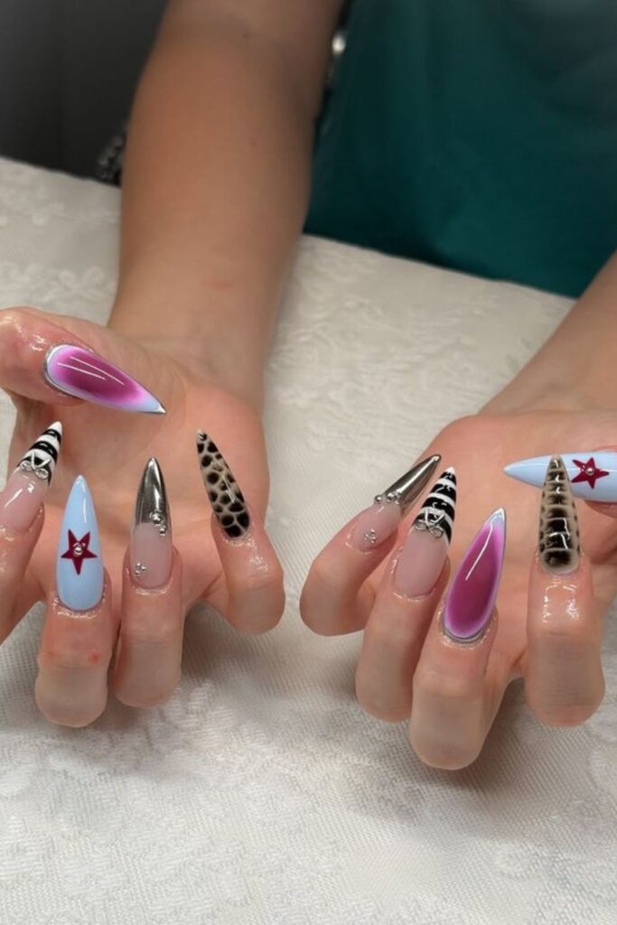 Bold Geometric Nails