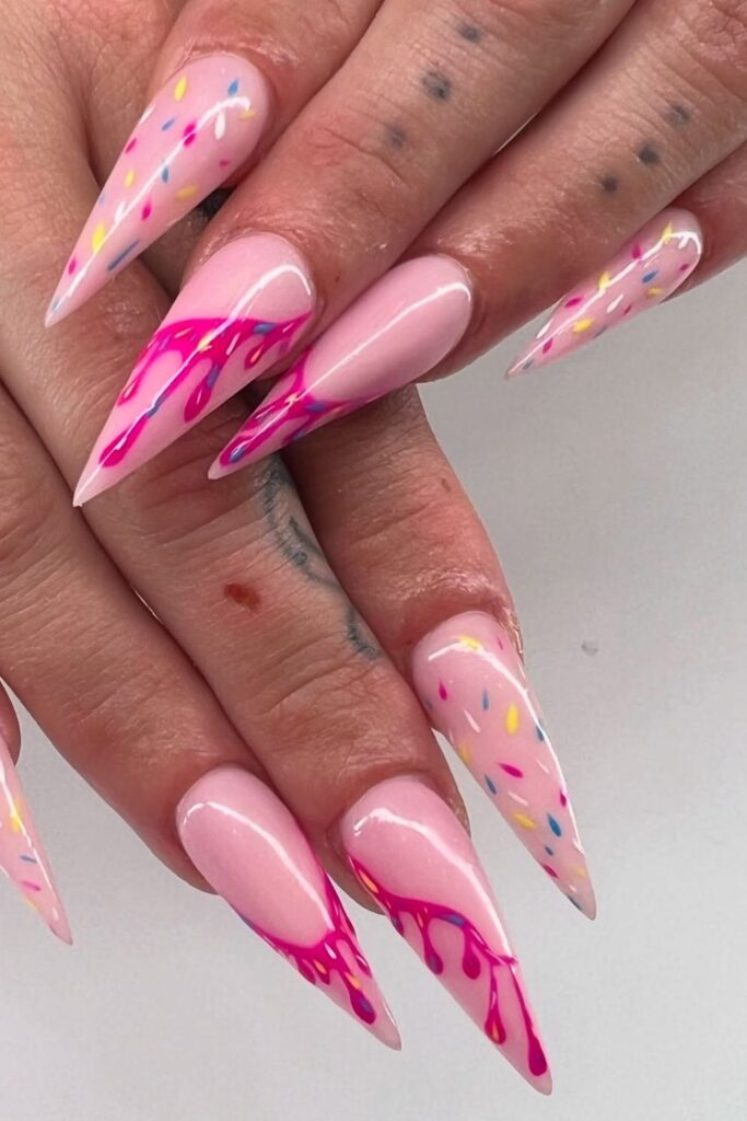 Candy Floss Pink Nails