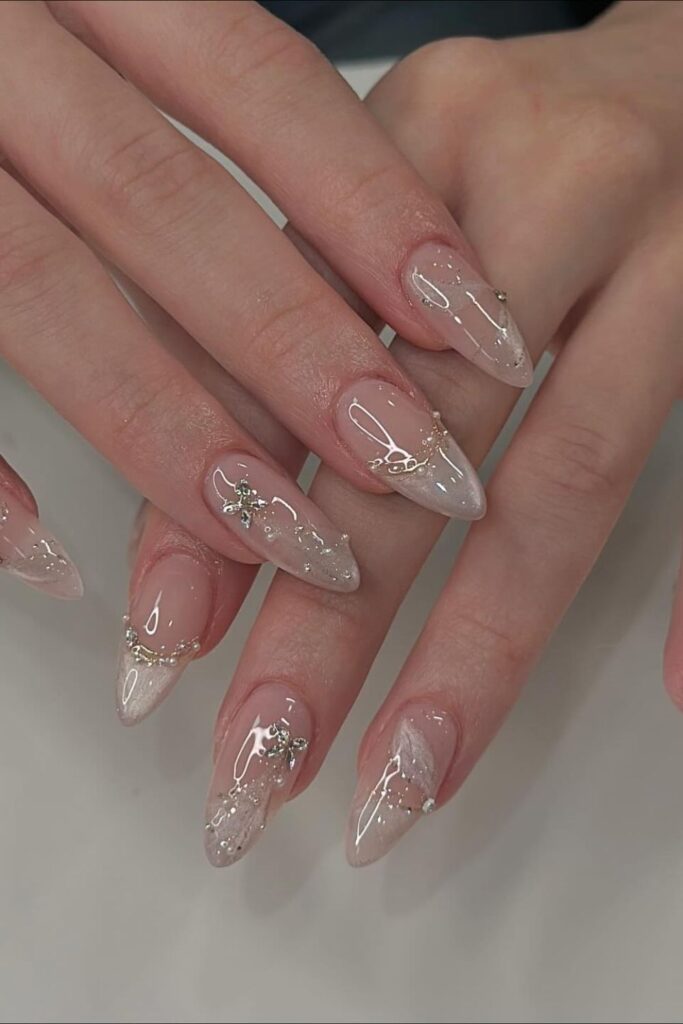 Champagne Sparkle Nails
