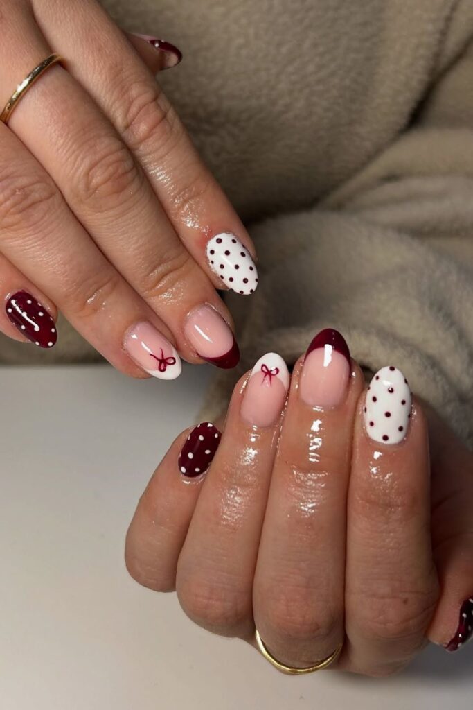 Cheery Polka Dots Nails