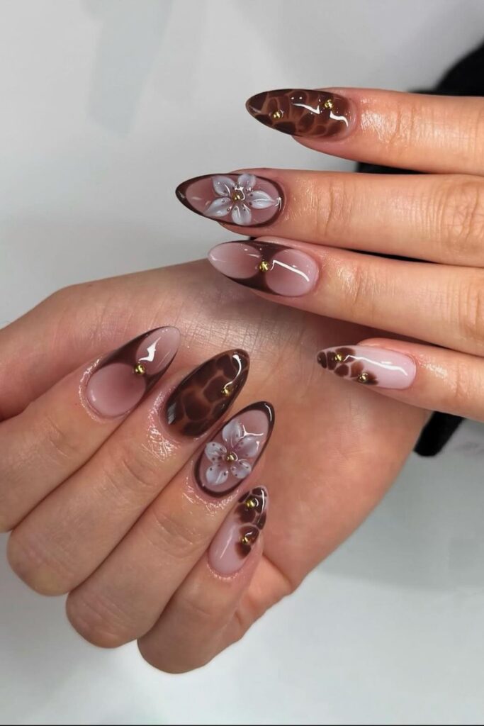Chocolate Brown Nails