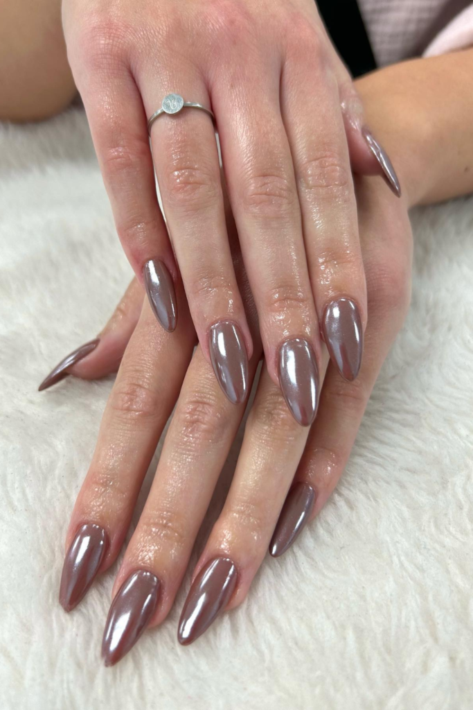 Chocolate Glazed Donut Nails