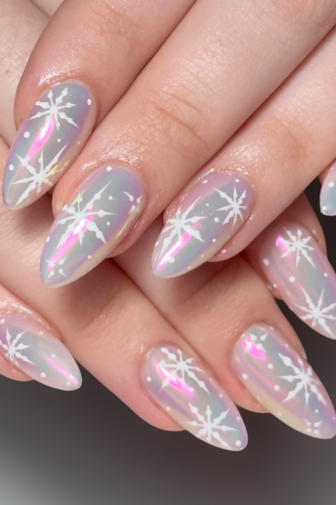 Winter Glitter Nails