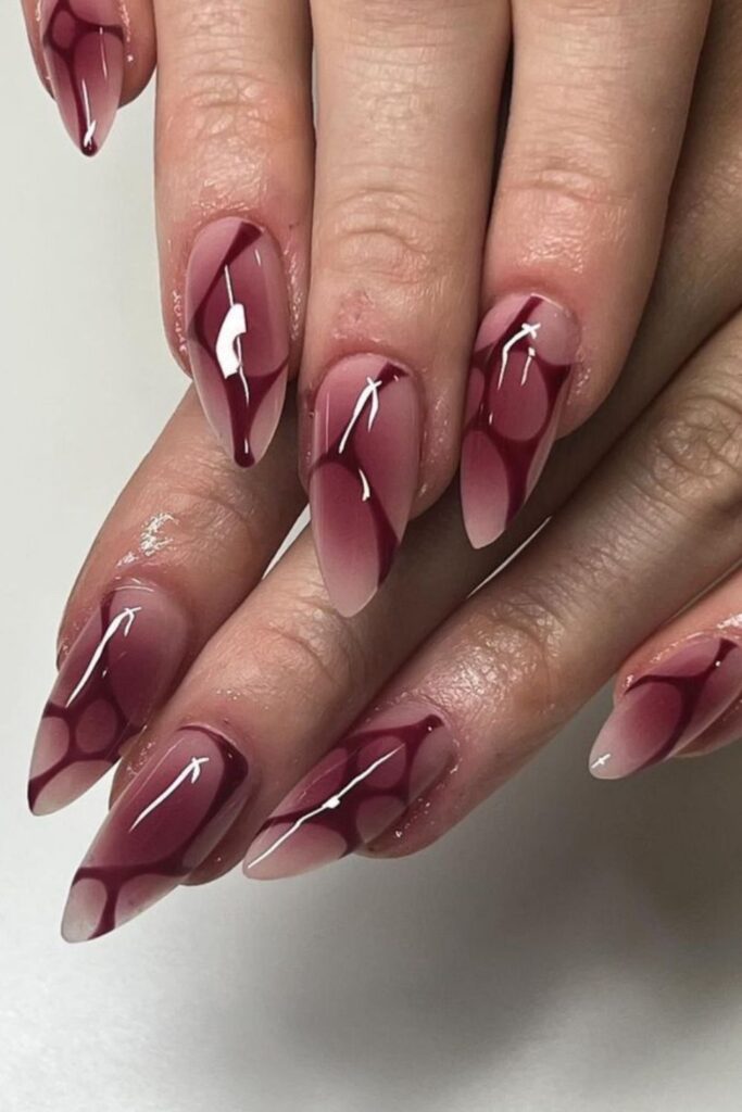Classic Burgundy Nails
