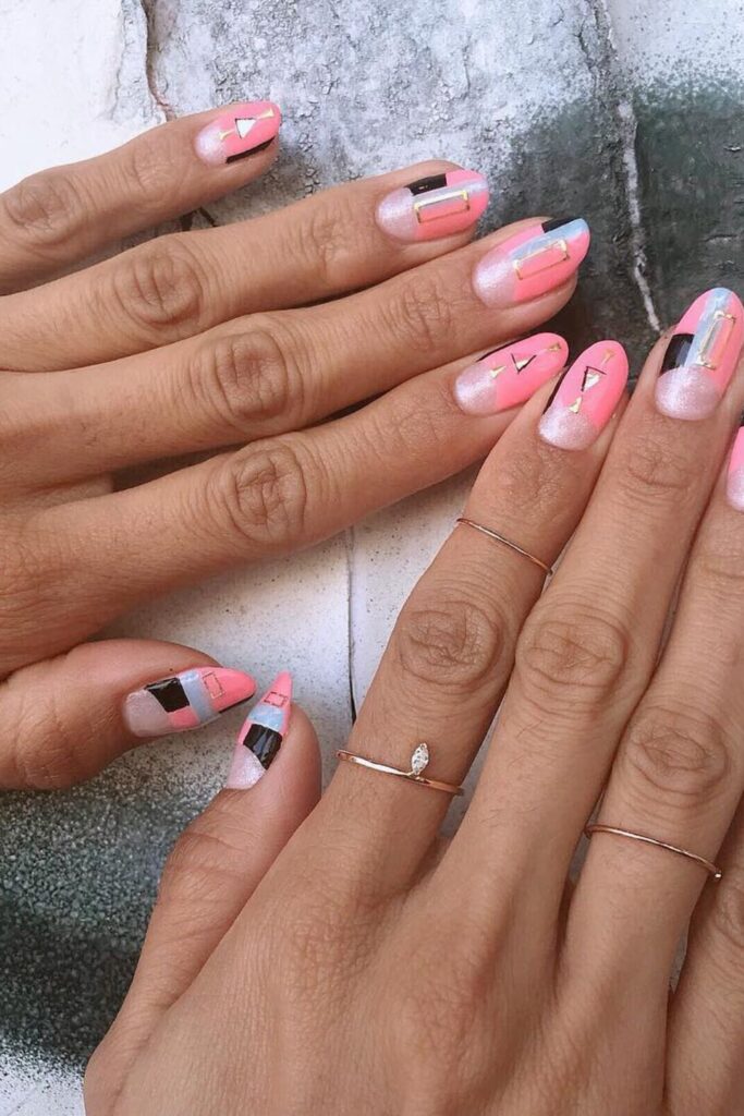 Color Block Chic Nails