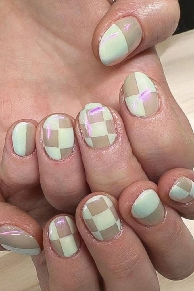 Colorful Geometric Designs Nails