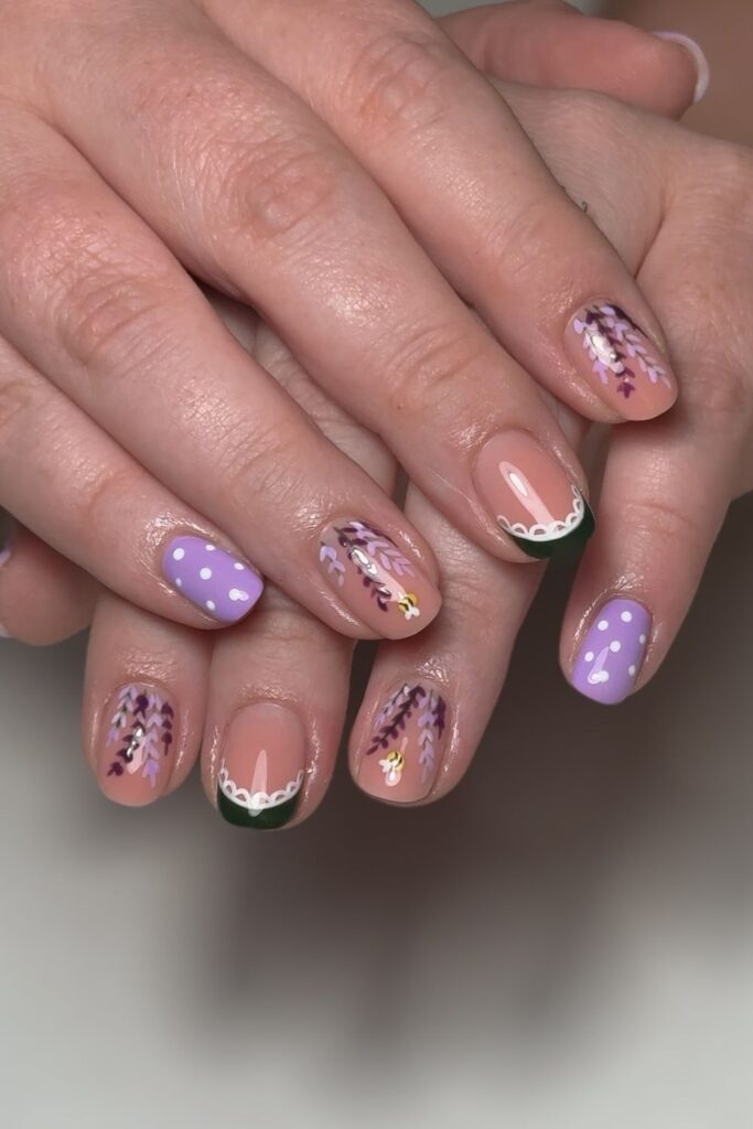 Cottage Garden Pattern Nails