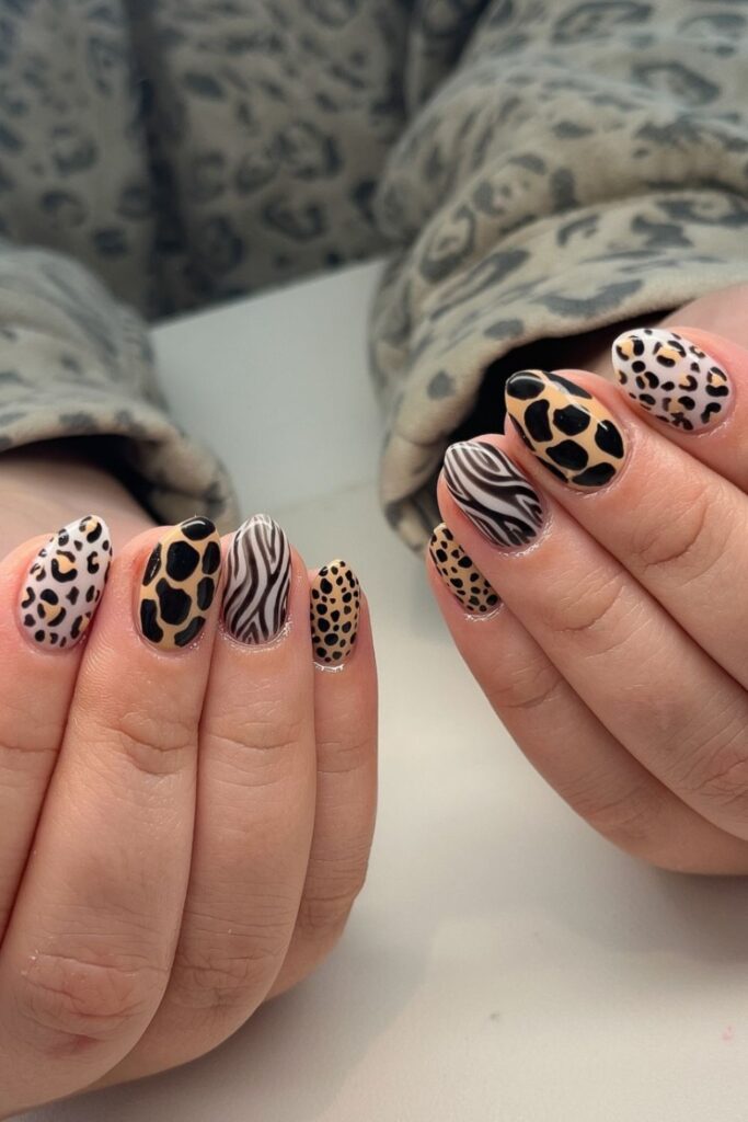 Cute Animal Print Nails