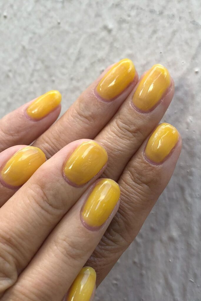 Dotted Sunshine Nails