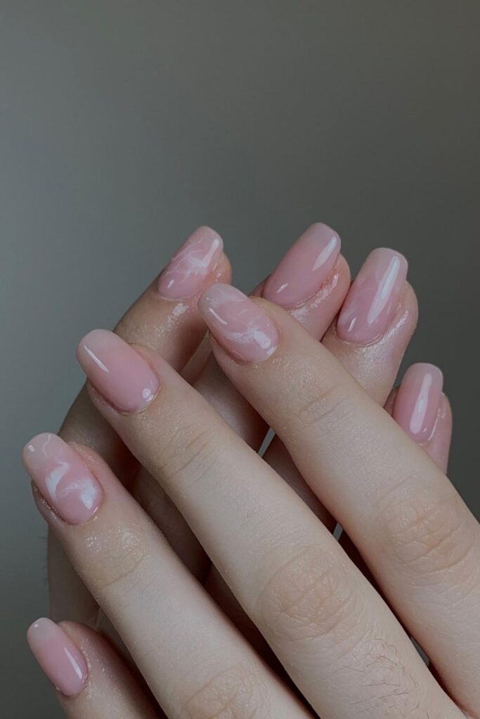 Elegant Marble Effect Nails