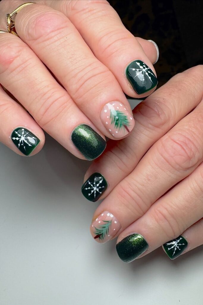 Enchanted Tree Silhouettes Nails