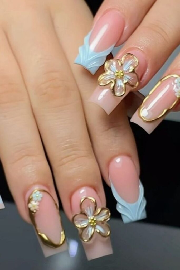 Floral Accents Nails